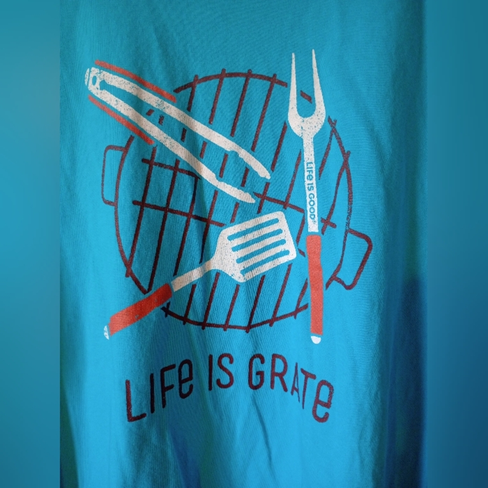 Life Is Good "Life Is Grate" T-Shirt Size Medium - Picture 3 of 9